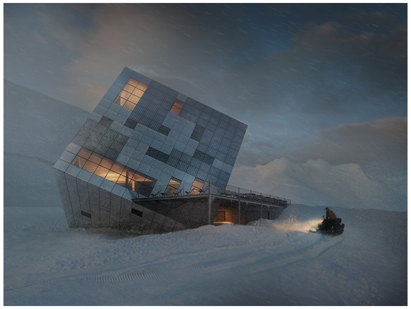 le froid h'hiver et la maison tombee du ciel 
