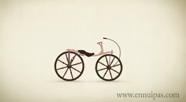 Illustration : L'évolution de la bicyclette