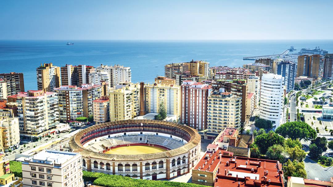Vue de Málaga, en Andalousie